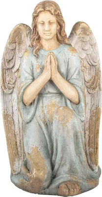 Image de Clayre & Eef Figurine décorative Ange 34x36x55 cm Beige Céramique