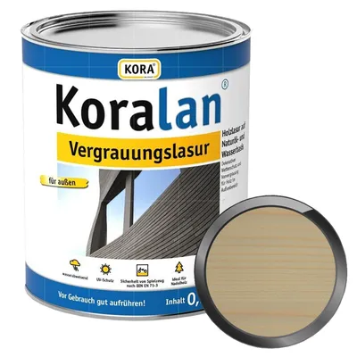 Produktbild von KORA Koralan Vergrauungslasur - 0.75 Liter (KIES) Wetterschutzlasur