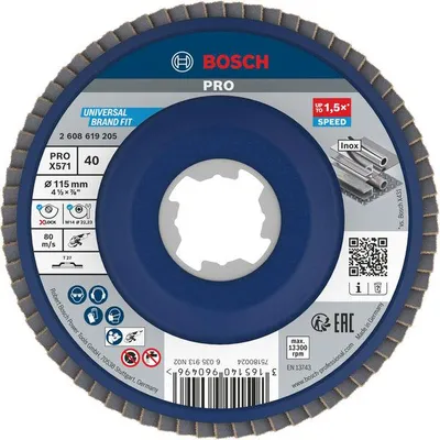 Produktbild von PRO X571 Fächerschleifscheibe X-Lock, gerade, 115 mm, K40