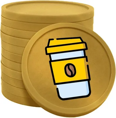 Obrázok produktu pre Spotrebné žetóny CombiCraft Coffee-To-Go zlaté - Ø29mm - 100 kusov