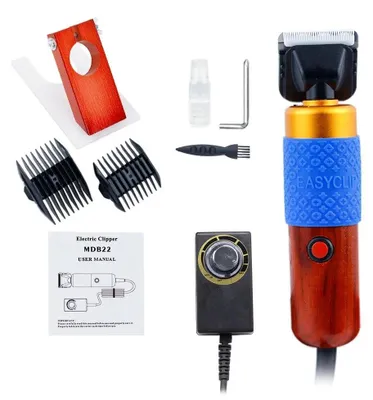Obrázok produktu pre Strihacia fréza na koberce a kožušinu – Elektrický zastrihávač s výkonom 200 W – 6 stupňov otáčok 2000–6000 ot/min – Tichý chod – Príslušenstvo: hrebeňové nástavce 3–12 mm – Zástrčka typu EÚ