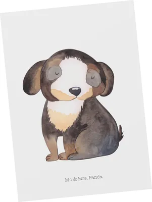 Produktbild von Mr. & Mrs. Panda Postkarte Hund Entspannen - Weiß - Geschenk, spruchkarte, Ansichtskarte, Hundemama, Postkarten, Süß, Ansichtskarten, Liebe, Hundeliebe, einzelkarte