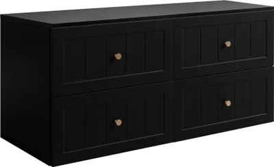 Immagine prodotto di Rodan | Mobile Sottolavabo - Nero - 120 cm - 4 Cassetti con Chiusura Soft-Close - Mobili da Bagno
