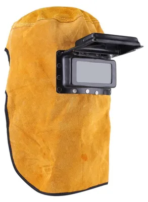 Immagine prodotto di Dailygoody - maschera da saldatura auto-oscurante solare - design in pelle - giallo e nero - confortevole e sicura - adatta per la saldatura - 3...