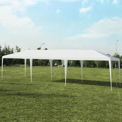 Zdjęcie produktu dla Namiot ogrodowy COSTWAY, altana ogrodowa na imprezy, zajęcia i kemping (9 m x 3 m)