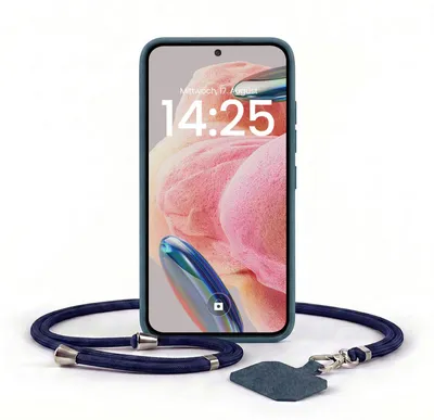 Produktbild von Handyhülle für Xiaomi Redmi Note 12 mit Handykette Band Kordel Hülle Case Schutzhülle Blau