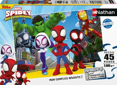 Image de Puzzle Spidey et ses amis (45 pièces) - Dessins animés et BD - NATHAN - À partir de 5 ans