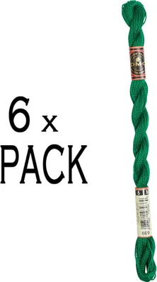 Produktbild von 6 Stück DMC Perlstickgarn, Größe 5, 15 Meter, Farbe 115AR/5-699