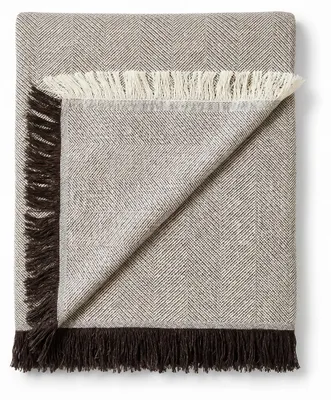 Tagesdecke 300x260 cm, 80% Baumwolle, 20% Polyester, ecru/braun