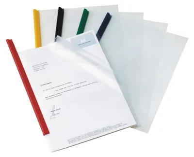 Produktbild von Klemmschienenhüllen A4 bis zu 100 Blatt PP transparent VE=10x10 Stück