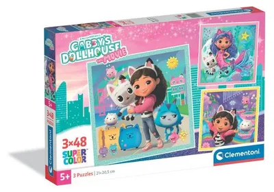 Immagine prodotto di CLEMENTONI - 3x48 pezzi - La casa delle bambole di Gabby