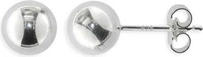 Produktbild von Damen Ohrstecker mit kugelförmigem Motiv, dezentes, zeitloses Design, silberfarben