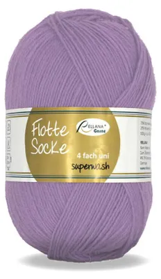 Produktbild von Flotte Socke uni 100 Gr./420m,4-fach Sockenwolle,75% Schurwolle /25% Polyamid Fb. 937 Flieder NEU