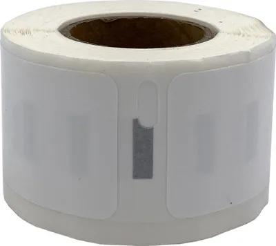 Produktbild von DULA Dymo kompatible Etiketten, 25 mm x 54 mm, Weiß, Polypropylen, Selbstklebend, 1 Rolle, 160 Etiketten pro Rolle