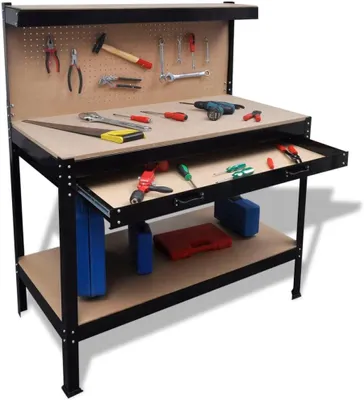 Produktbild von Werkbank mit Stecktafel und Schubladen