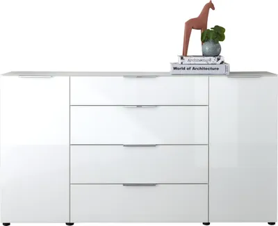 Produktbild von Kommode >Sean< in Weiß, - 180x99x40 cm ( BxHxT)