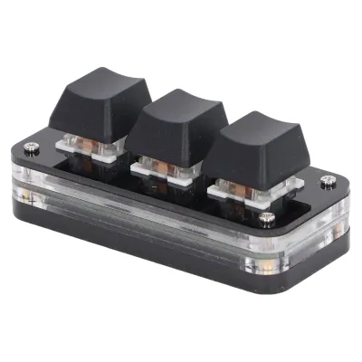 Obrázok produktu pre 3-klávesová mini klávesnica, programovateľná klávesnica, mini klávesnica, herná makro klávesnica, prispôsobená programovateľná klávesnica, 3-klávesová herná klávesnica