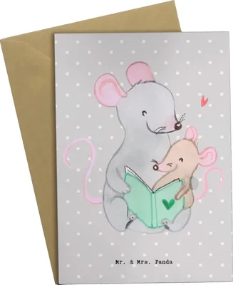 Produktbild von Mr. & Mrs. Panda Grußkarte Frühpädagogin Herz - Grau Pastell - Geschenk, Ausbildung, glückwunschkarten, Studium, hochzeitskarten, weihnachtskarten, einladungskarten
