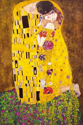 Obrázek produktu pro Gustav Klimt art print obraz - Polibek, 1908 (180 x 120 cm)