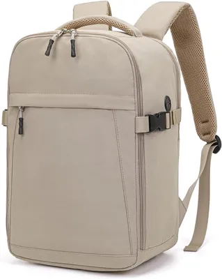 Imagen del producto de Mochila para equipaje de mano, resistente al agua, con compartimento para zapatos y portabotellas, 1 unidad, ideal para viajes