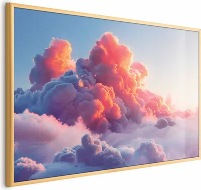 Produktbild von Posterpapier Poster - Dusk Spectacle: Clouds in Shades of Pink and Purple 60x40 cm Muster b-H-10030-ao-a