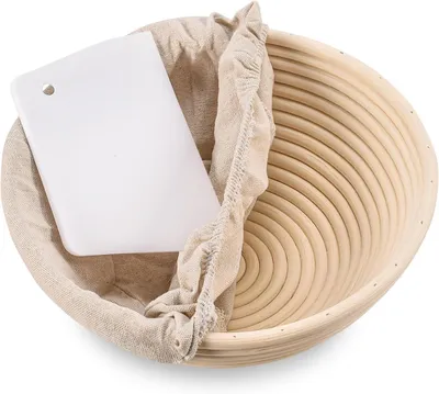 Productafbeelding van Banneton ovaal 28 cm, rotan, met linnen voering, voor brood