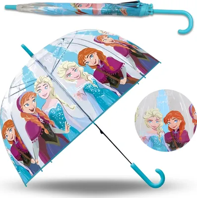 Produktbild von Disney Frozen AUTOMATISCHER Regenschirm, KLAPPSCHIRM transparenter Regenschirm für Mädchen