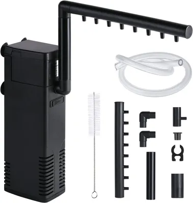 Image de Filtre d'aquarium 8W, réglable, débit de 600 l/h, pour aquarium de 80 litres, filtre interne pour eau douce et eau salée