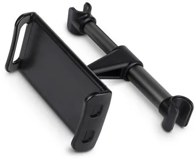 Produktbild von Universal Tablethalterung - Auto Kopfstütze - Dreibeinig - Drehbar - Für iPad und Smartphone - Schwarz