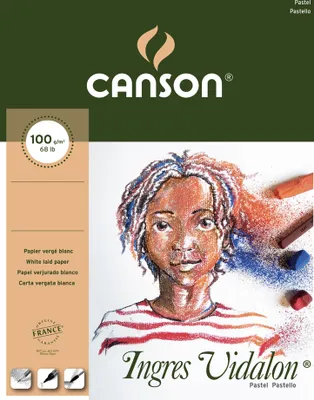 Produktbild von CANSON Zeichenpapierblock "Ingres Vidalon" 320 x 410 mm 100 g/qm 30 Blatt