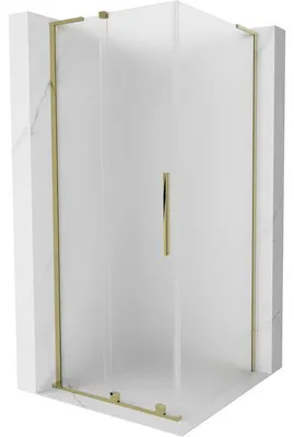 Obrázek produktu pro Mexen Velar L sprchový kout posuvný 90 x 90 cm, matný, zlatý - 871-090-090-33-50