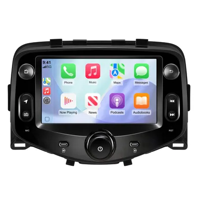 Image de Autoradio 7 pouces Android 15 Carplay Android pour Toyota Aygo Citroën C1/Peugeot 108 GPS WIFI Bluetooth FM RDS SWC DSP 2Din 4 cœurs 2+64 Go