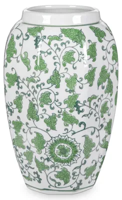 Immagine prodotto di Omgoods - Vaso decorativo in porcellana, blu e bianco