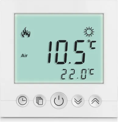 Image de Thermostat numérique encastré pour chauffage au sol Thermostat d'ambiance Thermostat de chauffage blanc