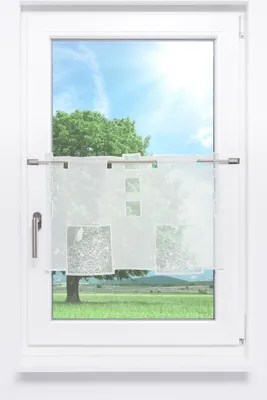 Produktbild von Scheibengardine Plauener Spitze - Analiza  (Bx H) 126cm * 40cm weiß/Rohweiß