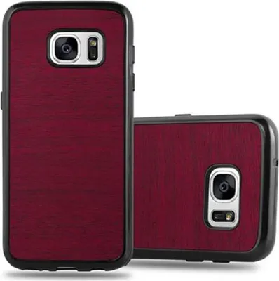 Produktbild von Cadorabo Handyhülle für Samsung Galaxy S7 in Rot Schutzhülle Hülle Etui Case Cover TPU Silikon