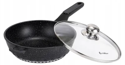 Produktbild von Elitehoff 7022 Marmor-Pfanne mit Deckel, 24 cm, Induktion