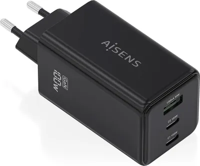 Produktbild von AISENS ASCH-100W3P052-BK, Drinnen, AC, 20 V, 5 A, Schwarz