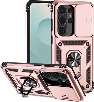 Produktbild von Samsung Galaxy S26 Ultra Hülle - Coverup Armor Ring Ständer Back Cover mit Kamera Schutz - Roségold