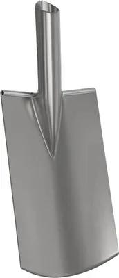 Image de vidaXL Tête de pelle argent 43 x 17 cm Acier revêtu par poudre