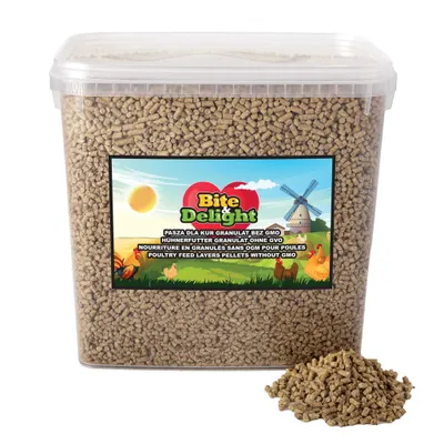 Produktbild von Pasza dla kur niosek Bite&Delight 7kg/10L - wolna od GMO, bogata w składniki odżywcze i wapń dla stabilnych skorupek jaj i wysokiej wydajności niosek