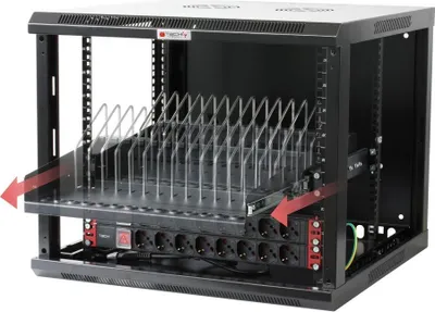 Produktbild von Techly I-CABINET-TRAY14BK, Regalboden, Schwarz, 5,48 kg