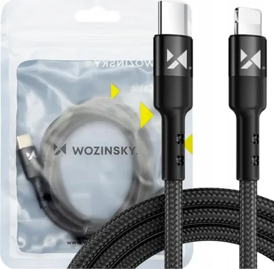 Immagine prodotto di Cavo Wozinsky Wuc-Pd-Cl2B Lightning - Usb-C Pd 18W 480Mb/S 2M - Czarny