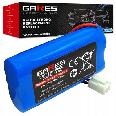 Obrázok produktu pre Gares Náhradná batéria pre LiFePO4 | 6,4V 1,5Ah  | Vysokovýkonná batéria pre robotický vysávač | Kompatibilná s LiFePO4 | Prémiová kvalita