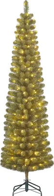 Productafbeelding van Kunstkerstboom Charlton Pilar Groen LED dia. 53x185 cm II Black Box