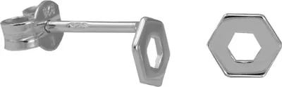 Produktbild von Ohrstecker 925 Sterling Silber Sechseck offen