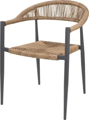 Obrázok produktu pre Vonkajšie kreslo Bolero Eden PE Twist Rattan, prírodné (4 kusy)