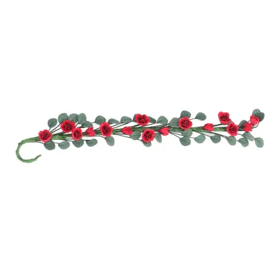 Produktbild von 1:12 Puppenhaus-Rosenranke, Miniatur-Puppenhaus-Blumenranken-Accessoires für Puppenhaus-Ornamente