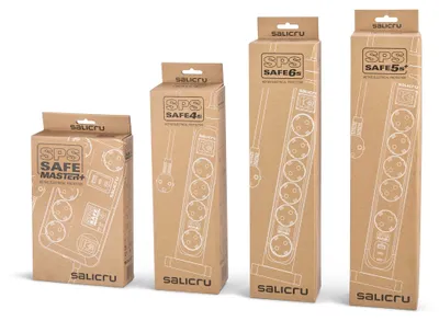 Produktbild von Salicru SPS Safe 4S Steckdosenleiste, 4 Schuko-Steckdosen, aktiver Schutz