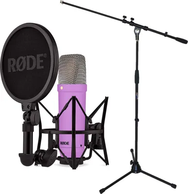 Zdjęcie produktu dla Rode NT1 Signature Purple - fioletowy mikrofon ze statywem